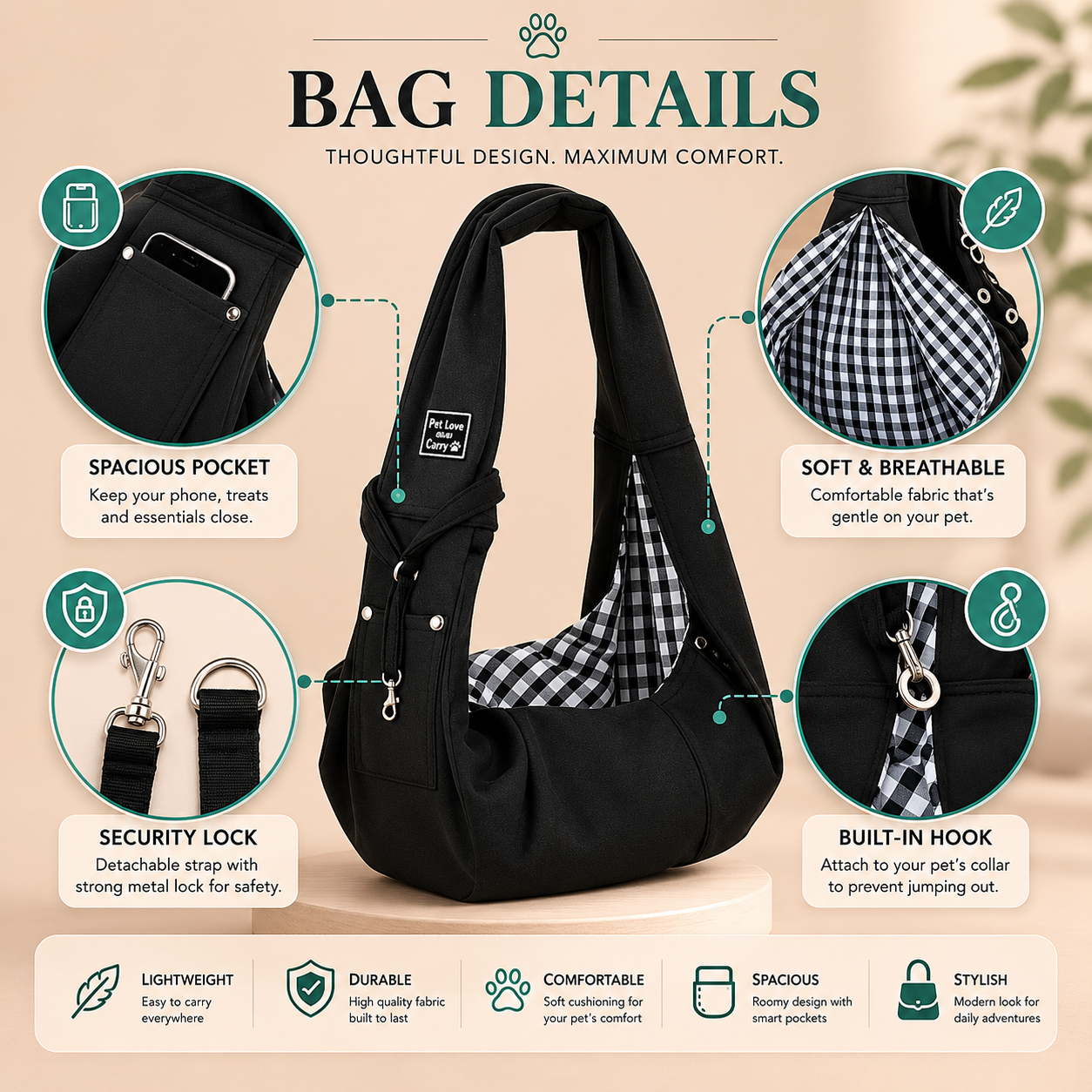 Paw Living Dog Carrier Bag