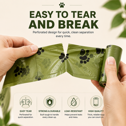 Premium Dog Waste Bag Refills | 5 Roll Pack