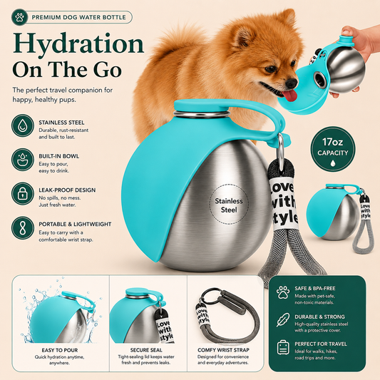 Paw Living Portable Dog Water Bottle