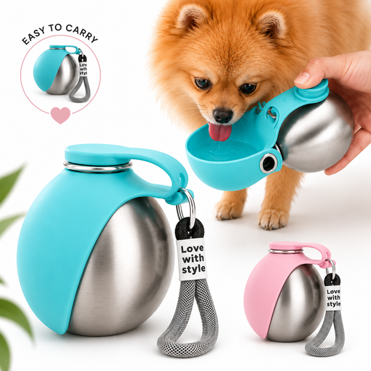 Premium Dog Water Bottle | Stainless Steel Travel Bottle